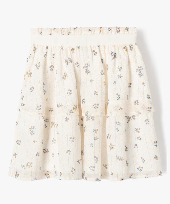 Jupe en voile à motifs fleuris à volant fille vue3 - GEMO (ENFANT) - GEMO