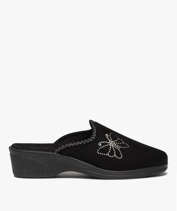 Chaussons femme compensées velours brodé vue1 - G'FLEX - GEMO