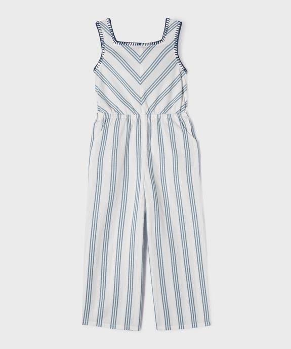 Combinaison pantalon à col carré fille vue1 - GEMO (ENFANT) - GEMO