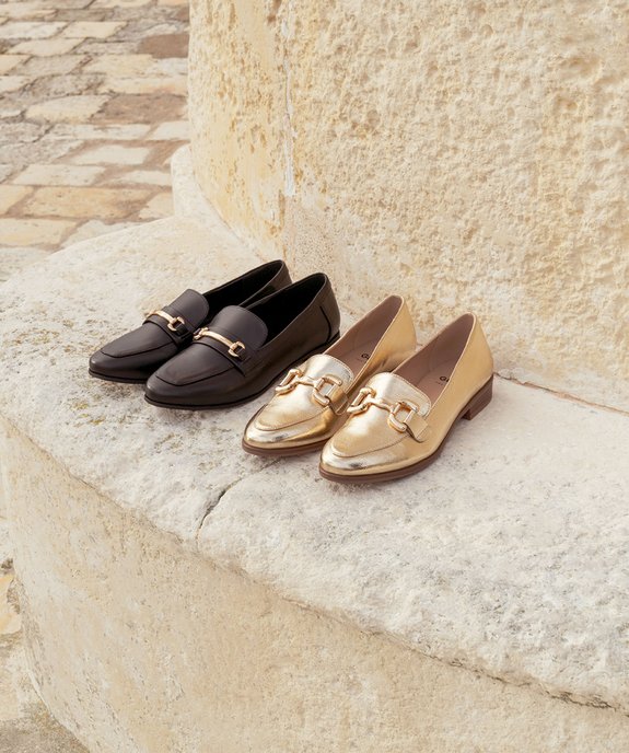 Mocassins femme unis à bijou style classique  vue6 - GEMO (CASUAL) - GEMO