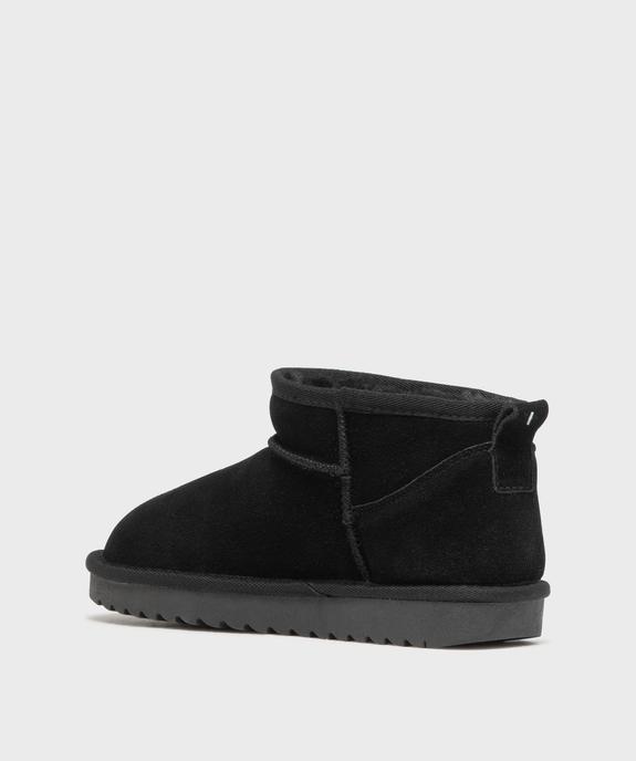 Boots fourrées dessus cuir femme vue4 - SANS MARQUE - GEMO