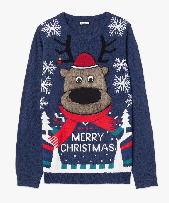 Pull de Noël homme avec motif peluche  vue4 - GEMO (HOMME) - GEMO