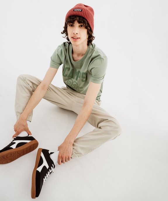 Pantalon jogger en toile de coton homme vue2 - GEMO 4G HOMME - GEMO