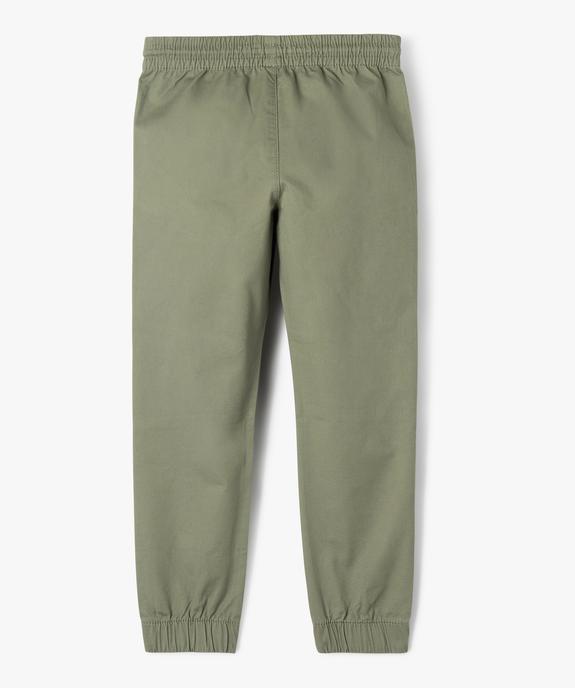 Pantalon resserré aux chevilles avec surpiqûres sur les genoux garçon vue3 - GEMO (ENFANT) - GEMO