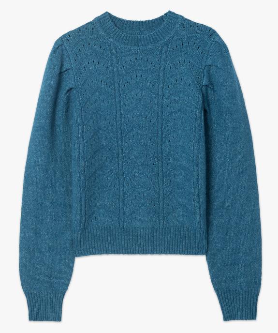 Pull femme maille fantaisie et col ras de cou vue4 - GEMO(FEMME PAP) - GEMO