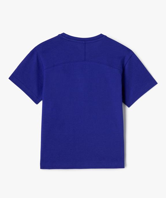 Tee-shirt manches courtes coupe oversize thème sport garçon vue4 - GEMO 4G GARCON - GEMO