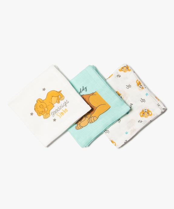 Langes bébé Le Roi Lion (lot de 3) - Disney vue1 - DISNEY DTR - GEMO