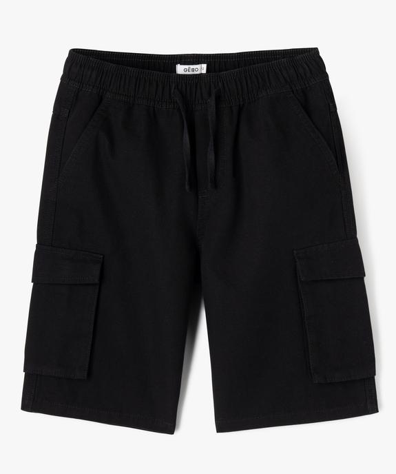 Bermuda cargo regular en coton avec taille ajustable garçon vue1 - GEMO (JUNIOR) - GEMO