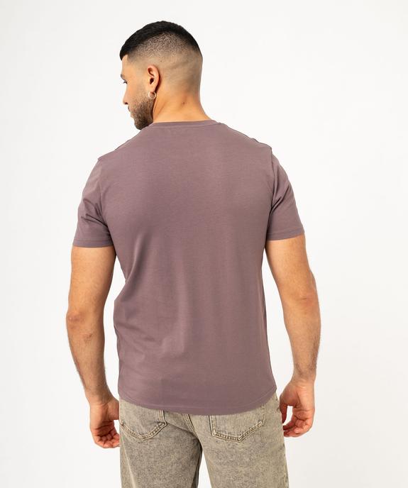 Tee-shirt à manches courtes et col rond homme vue2 - GEMO 4G HOMME - GEMO