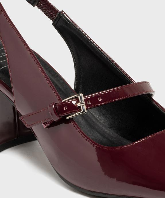 Babies à talon vernis et ouverts sur l'arrière femme vue6 - FOLLOW ME - GEMO