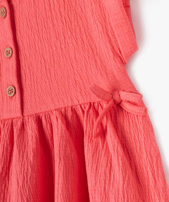 Robe bébé fille avec haut boutonné et jupe large vue2 - GEMO(BEBE DEBT) - GEMO