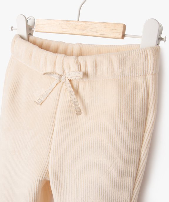 Pantalon en velours côtelé avec doublure polaire bébé fille vue2 - GEMO(BEBE DEBT) - GEMO