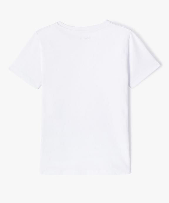 Tee-shirt à manches courtes en coton uni garçon vue4 - GEMO 4G GARCON - GEMO