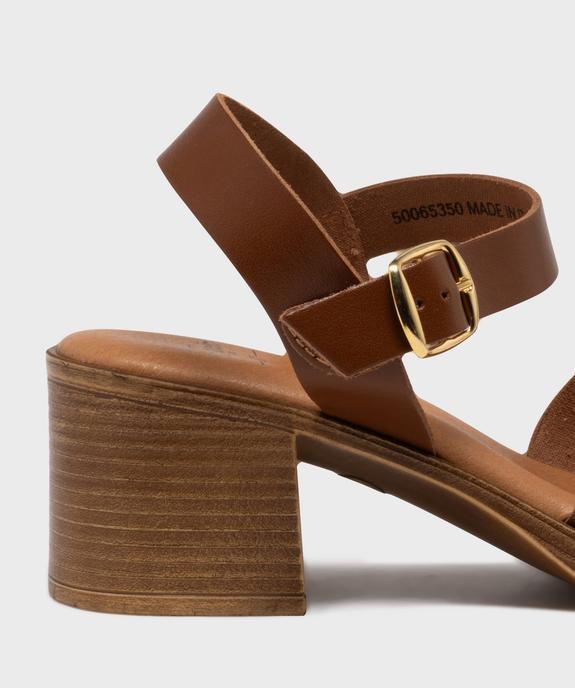 Sandales à talon en cuir femme - Tanéo vue6 - TANEO - GEMO