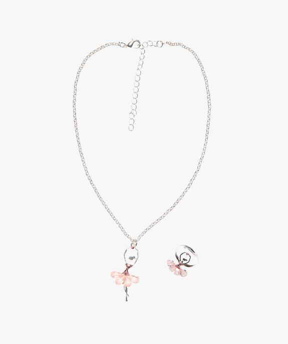 Bijoux fille sur le thème de la danse : bague et collier ajustables vue1 - GEMO (ENFANT) - GEMO