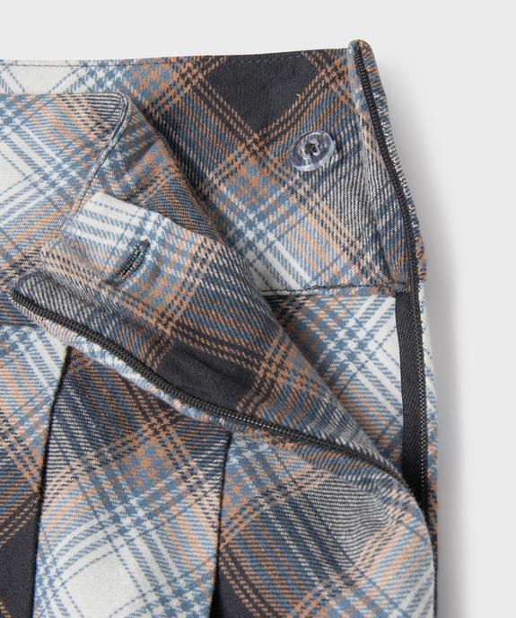 Jupe-short courte et plissée à carreaux fille vue3 - GEMO (JUNIOR) - GEMO