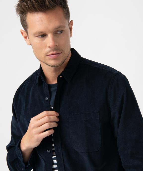 Chemise homme en velours fines côtes coupe Regular vue2 - GEMO (HOMME) - GEMO