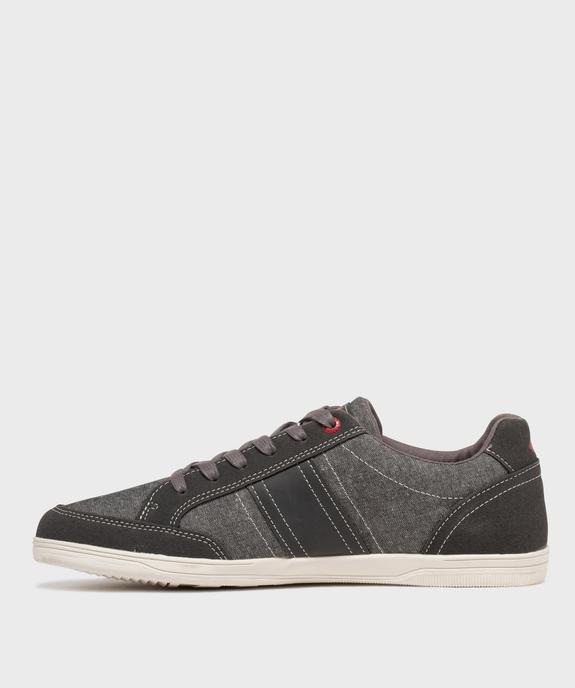 Baskets homme en toile basse style denim à bande contrastante - Lee Cooper - LEE COOPER Baskets homme en toile basse style denim à bande contrastante - Lee Cooper vue3 - LEE COOPER - GEMO