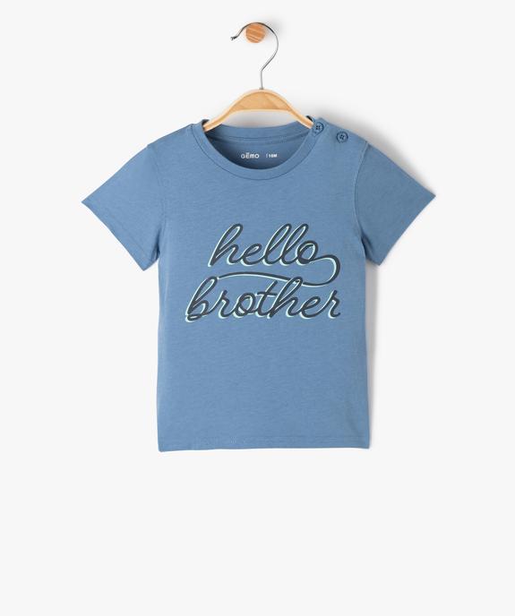 Tee-shirt bébé garçon avec message vue1 - GEMO(BEBE DEBT) - GEMO