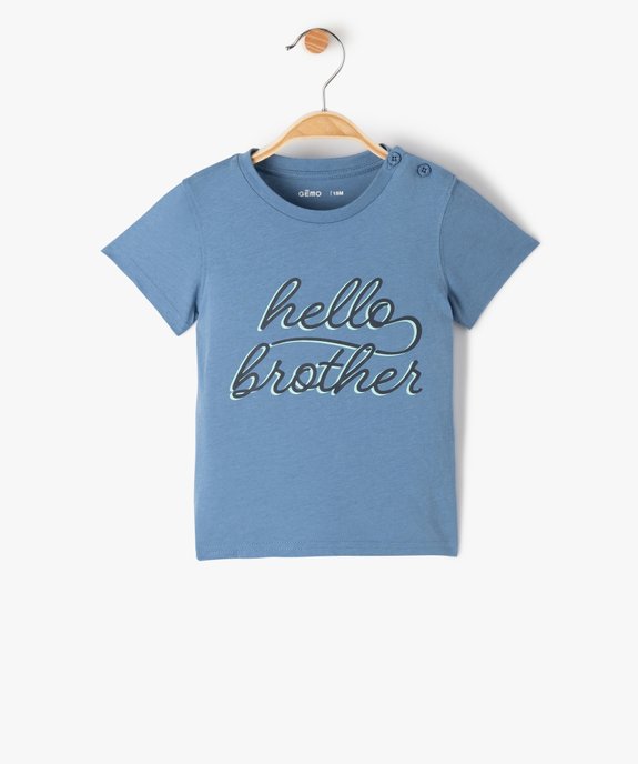 Tee-shirt bébé garçon avec message vue1 - GEMO(BEBE DEBT) - GEMO