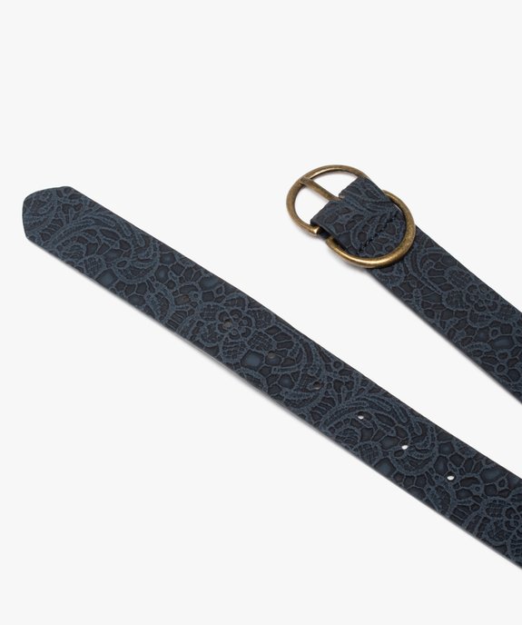 Ceinture à motifs dentelle en relief femme vue2 - GEMO (ACCESS) - GEMO