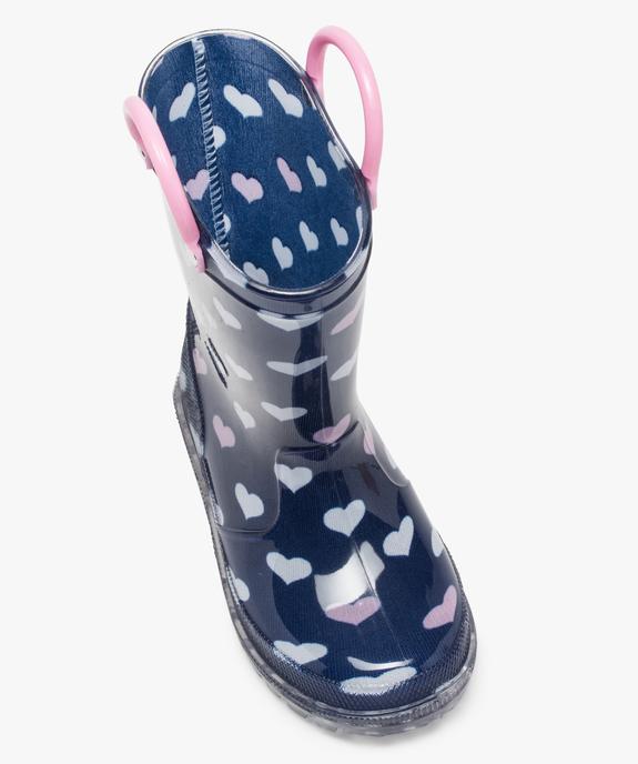 Bottes de pluie fille à motifs cœurs et anses vue5 - GEMO (ENFANT) - GEMO