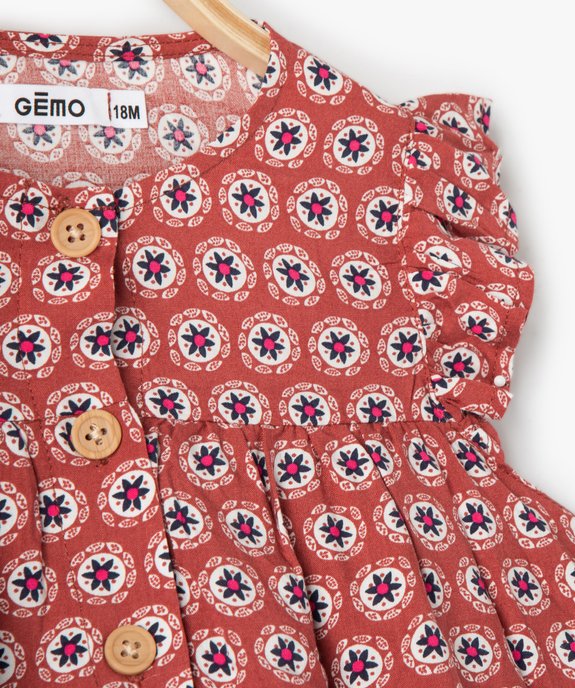 Blouse bébé fille sans manches à motifs vue2 - GEMO(BEBE DEBT) - GEMO