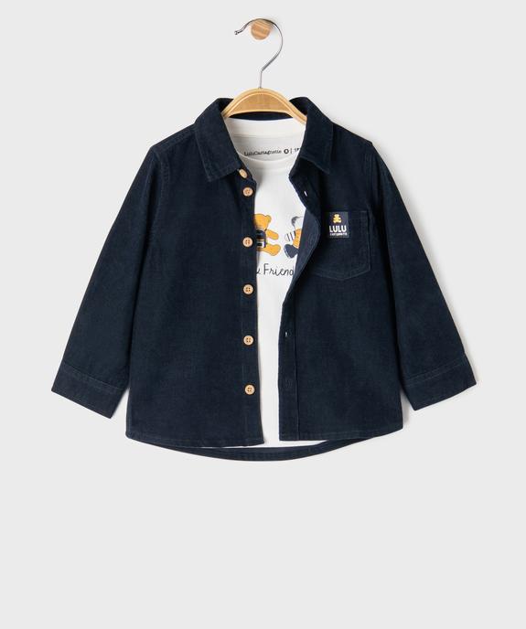 Ensemble 2 pièces bébé garçon : tee-shirt et chemise - LuluCastagnette vue1 - LULUCASTAGNETTE - GEMO