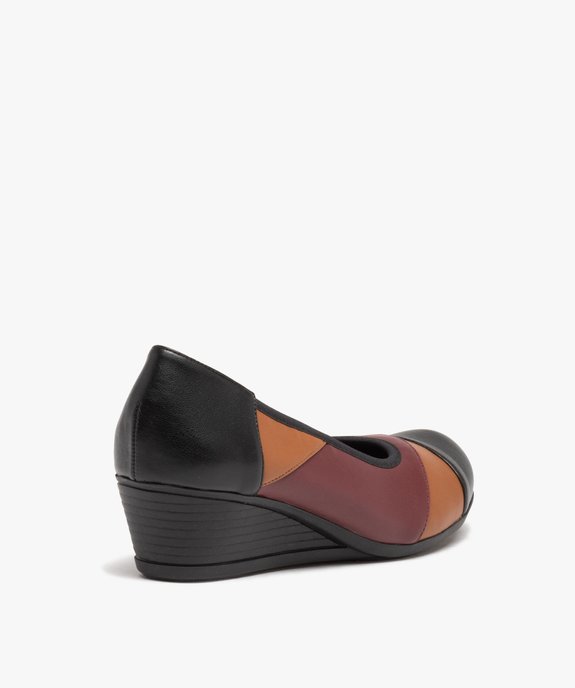 Escarpin confort multicolore avec petit talon femme vue4 - G'FLEX - GEMO
