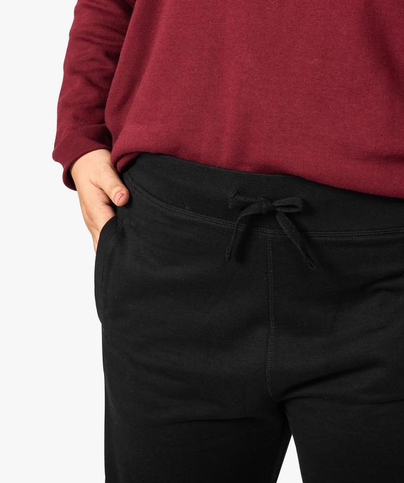 Pantalon de jogging femme en jersey bouclette avec ceinture plate vue2 - GEMO (G TAILLE) - GEMO