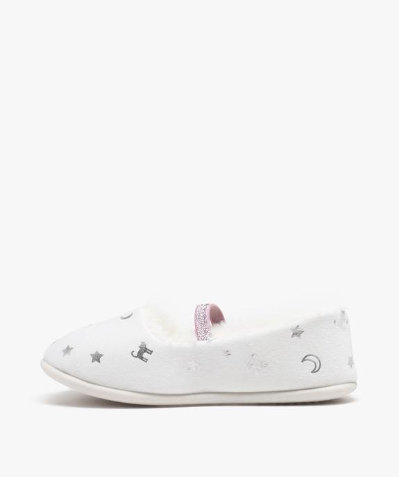Chaussons fille ballerines fourrées à bride élastique pailletée vue3 - GEMO (ENFANT) - GEMO