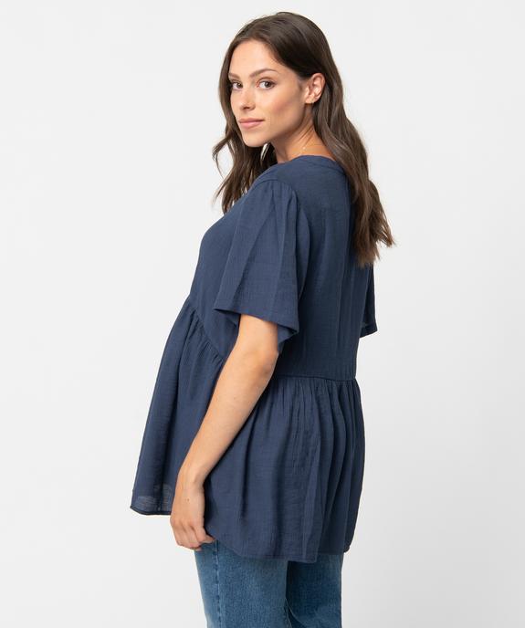 Blouse de grossesse et allaitement à manches courtes vue3 - GEMO (MATER) - GEMO