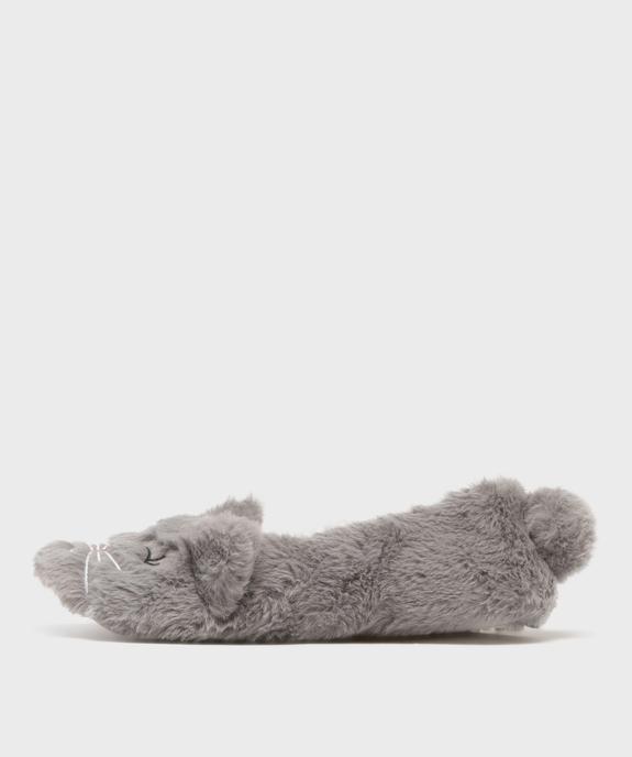 Chaussons ballerines en fourrure imitation motif animal femme vue4 - GEMO 4G FEMME - GEMO