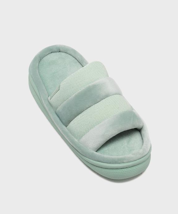 Chaussons mules bout ouvert sur épaisse semelle femme - Isotoner vue5 - ISOTONER - GEMO