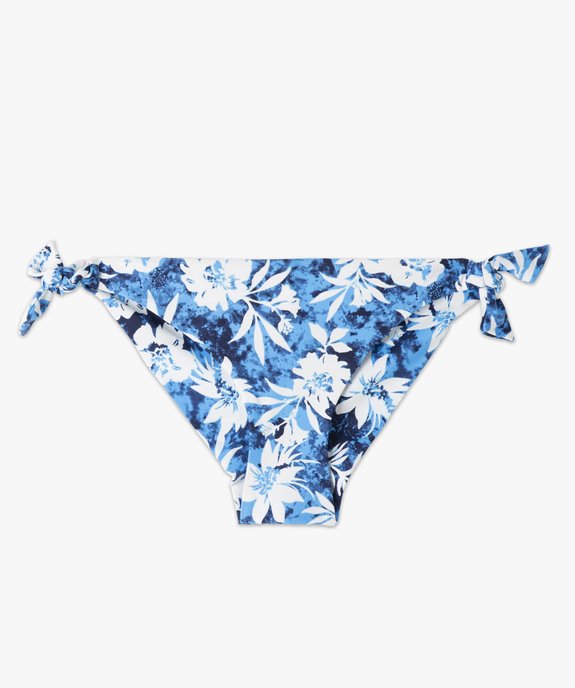 Bas de maillot de bain femme forme culotte à motifs fleuris vue4 - GEMO 4G FEMME - GEMO