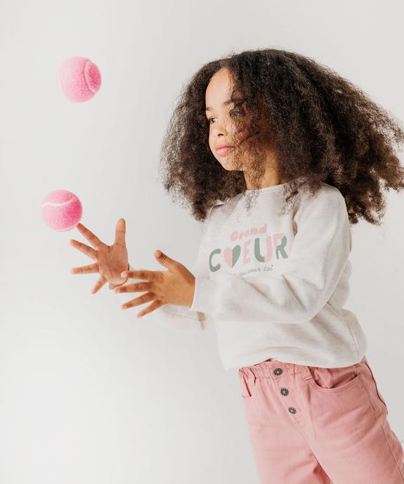 Sweat molletonné avec motif girly fille vue1 - GEMO 4G FILLE - GEMO