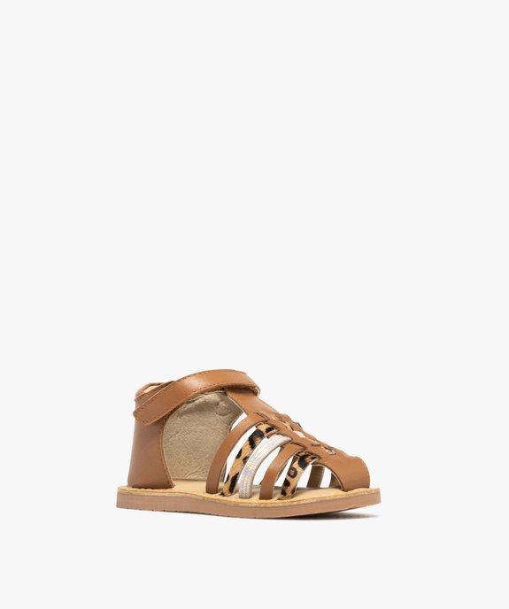 Sandales à brides dessus et semelle intérieure cuir bébé fille - NA! vue3 - NA! GEMO FOR GOOD - GEMO