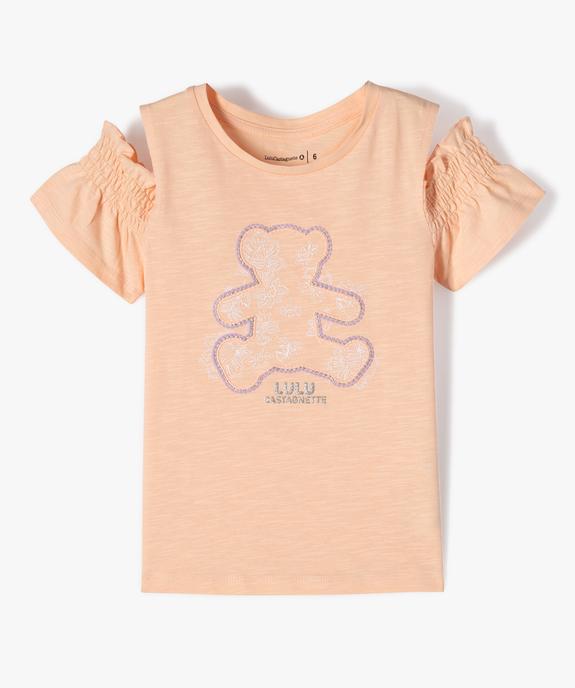 Tee-shirt manches courtes à épaules dénudées fille - LuluCastagnette vue1 - LULUCASTAGNETTE - GEMO