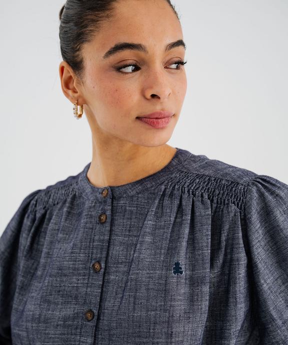 Blouse ample à col rond et manches 3/4 femme - LuluCastagnette vue2 - LULUCASTAGNETTE - GEMO