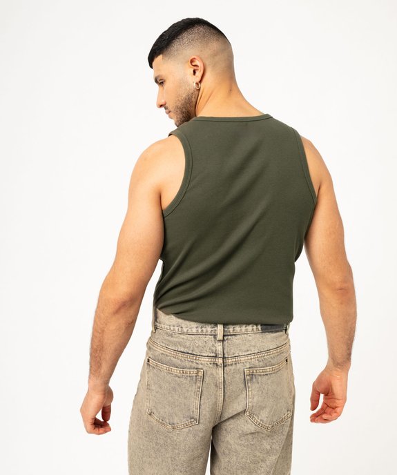 Débardeur uni en maille côtelée homme vue6 - GEMO 4G HOMME - GEMO