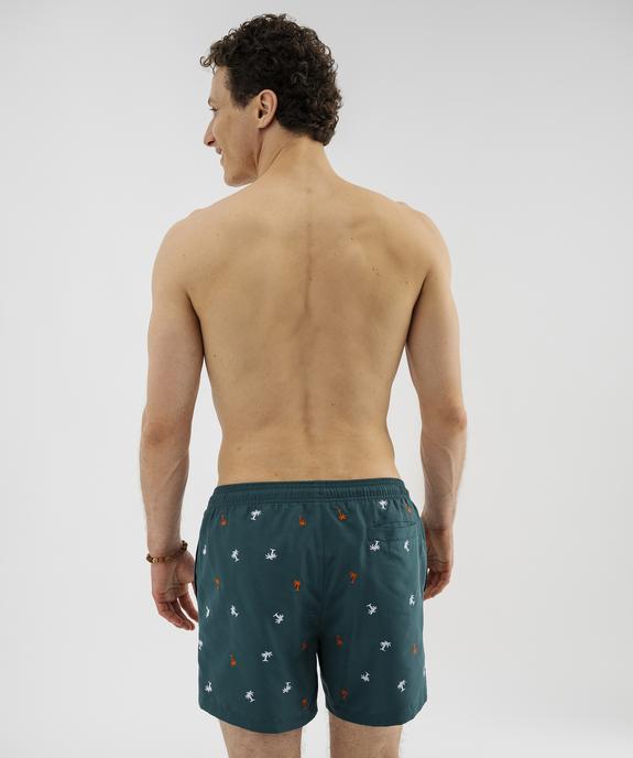 Short de bain à petits motifs brodés homme vue3 - GEMO 4G HOMME - GEMO