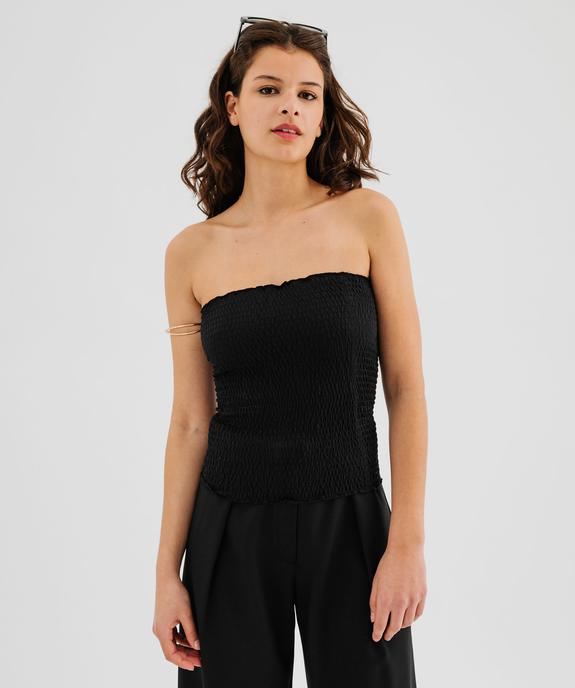 Bustier smockée 100% coton femme vue4 - GEMO(FEMME PAP) - GEMO