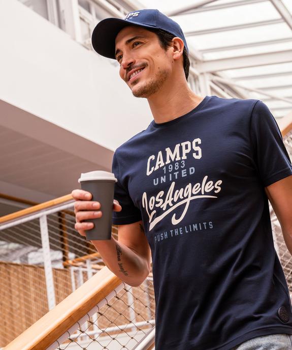 Tee-shirt manches courtes imprimé homme - Camps United vue1 - CAMPS GEMO FOR GOOD - GEMO