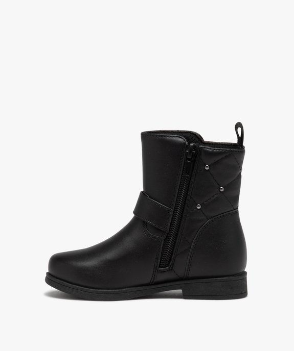 Boots à tige matelassée et rivetée fille vue3 - GEMO (ENFANT) - GEMO