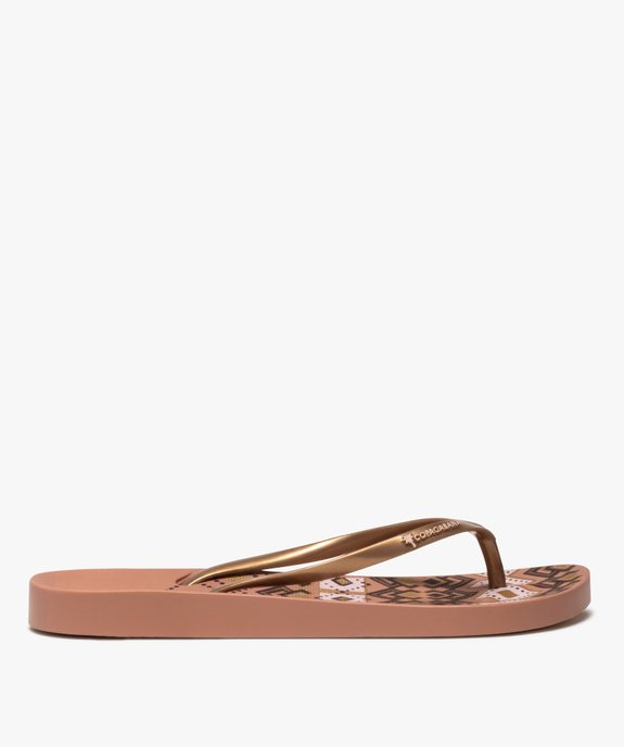 Tongs femme imprimées à fines brides - Copacabana vue2 - COPACABANA - GEMO