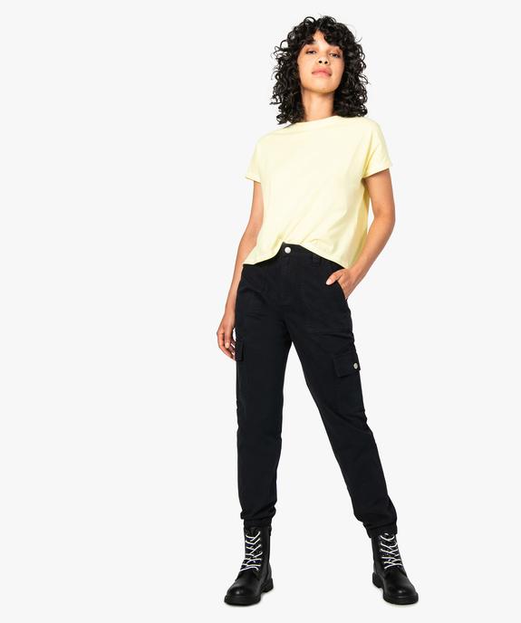 Pantalon cargo femme en toile vue5 - FOLLOW ME - GEMO