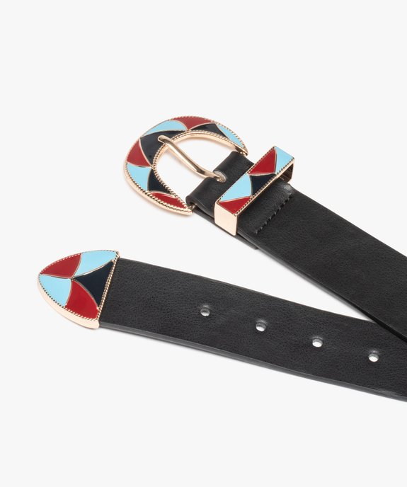 Ceinture femme à boucle fantaisie multicolore vue2 - GEMO (ACCESS) - GEMO