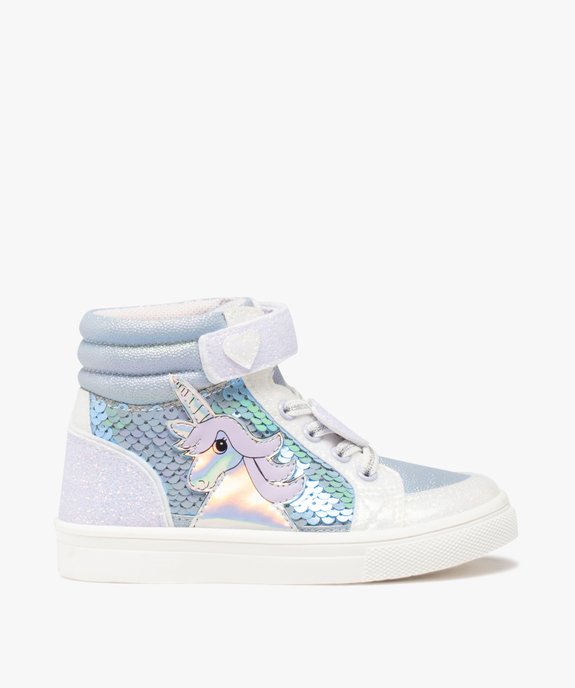 Baskets fille mid-cut licorne avec sequins et paillettes vue1 - LOVELY WINGS - GEMO