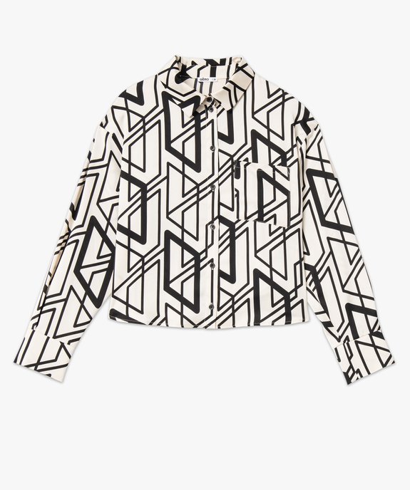 Chemise imprimée coupe large et courte femme vue4 - GEMO(FEMME PAP) - GEMO