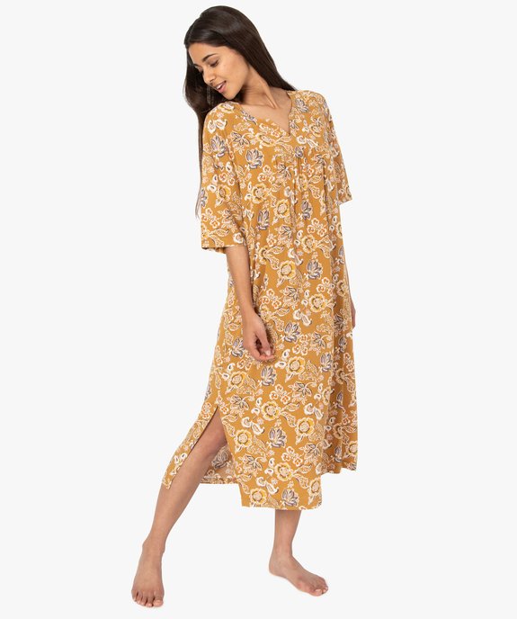 Chemise de nuit femme imprimée à manches courtes vue1 - GEMO(HOMWR FEM) - GEMO